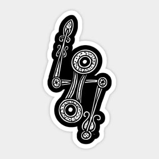 Pictish Symbol Double Disk and Z-Rod Sticker